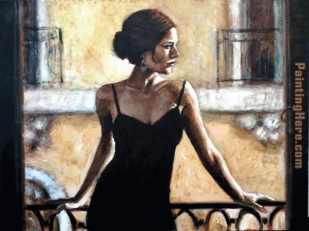 BRUNETTE AT THE BALCONY